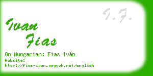 ivan fias business card